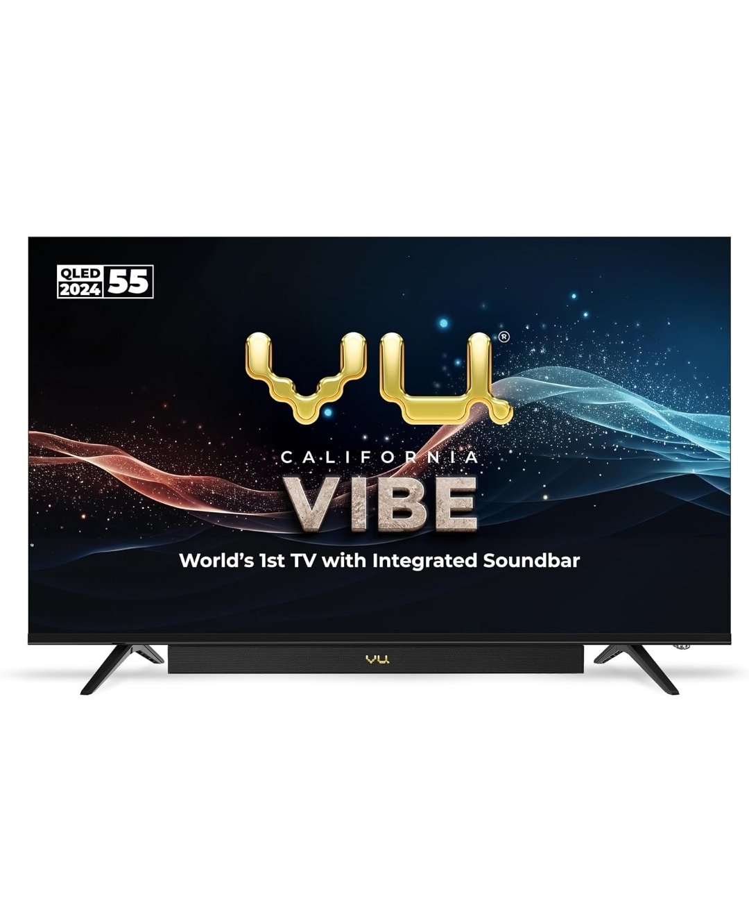 Vu 139cm (55 inches) Vibe Series QLED 4K Google TV 55VIBE24 (Black
